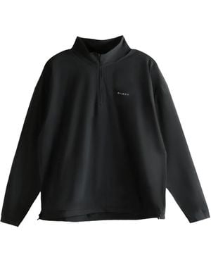 Malbon Golf Zip Mock-Neck Knitwear - Black