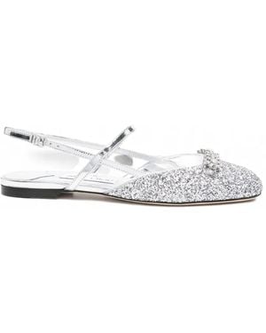 Jimmy Choo Belinda Glitter-Effect Sandals - White