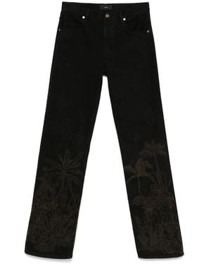 Alanui Jungle Toile De Jouy Jeans - Black
