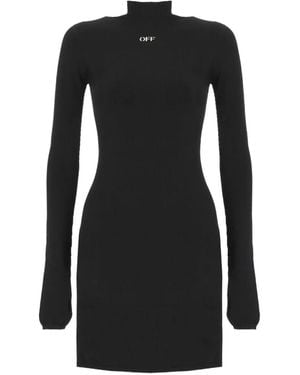 Off-White c/o Virgil Abloh Logo-Print Mini Dress - Black