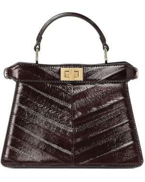 Fendi Petit Cabas Peekaboo Iseeu En Cuir - Purple