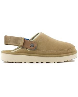 UGG Goldencoast Calf Suede Clogs - Natural