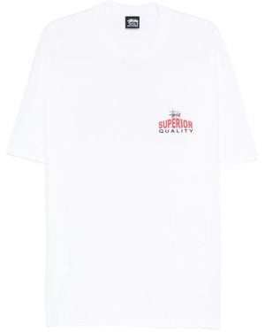 Stussy Graphic Cotton T-Shirt - White