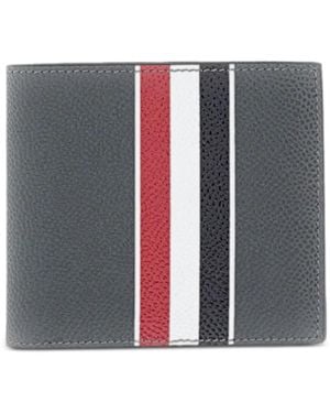 Thom Browne Pebble-Texture Bi-Fold Wallet - Grey
