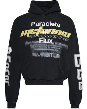 RRR123 Hoodie mit grafischem Print - Schwarz