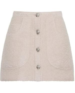 Adam Lippes Brushed Bouclé Maisey Skirt - Natural