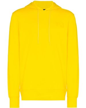 Y-3 Logo-Print Hoodie - Yellow