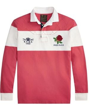 Polo Ralph Lauren Poloshirt Mit Rosenstickerei - Rot