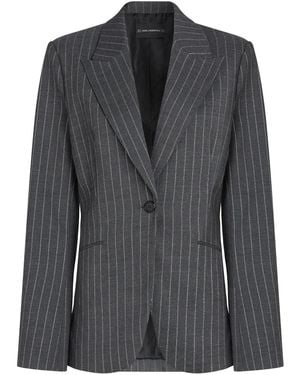 KARL LAGERFELD Pinstripe Blazer - Black