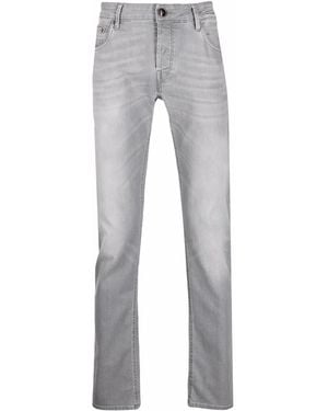 Hand Picked Orvie Straight-Leg Jeans - Gray