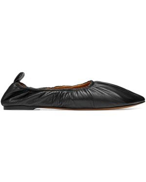 Niccolò Pasqualetti Obliqua Ballerina Shoes - Black