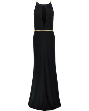 Tom Ford ヘリンボーン イブニングドレス - ブラック