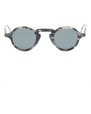 Thom Browne Tortoiseshell Round-Frame Tinted Sunglasses - Grey