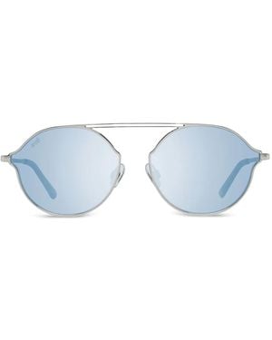 WEB EYEWEAR Double-Bridge Mirrored Sunglasses - Blue