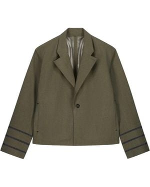 Coperni Striped Tailored Jacket - Green