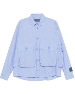 Reese Cooper Striped Cotton Shirt - Blue