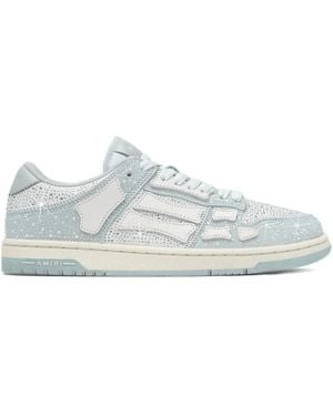 Amiri Crystal-Embellished Skeleton Trainers - White