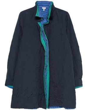 Loewe Robe Courte Volantée À Effet Froissé - Blue