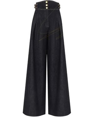 Zimmermann High-Waist Rebellion Flared Jeans - Blue