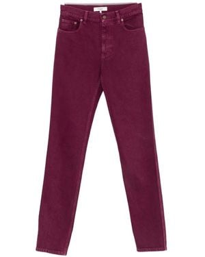 Chloé Five-Pocket Straight-Leg Jeans - Purple