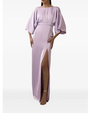 Nicole Miller Crew-Neck Maxi Dress - Purple