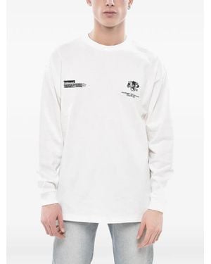 Children of the discordance Contrast-Print Crew-Neck T-Shirt - White
