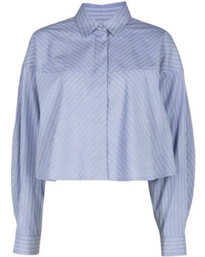 Agolde Agnes Striped Shirt - Blue