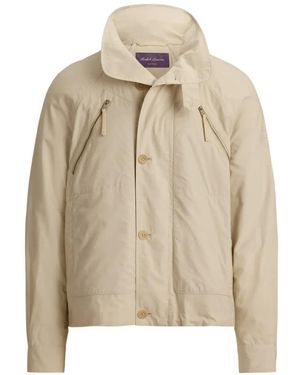 Ralph Lauren Stowaway-Hood Raglan-Sleeve Jacket - Natural