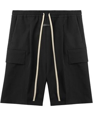 Fear Of God Wool-Cotton Blend Cargo Shorts - Black