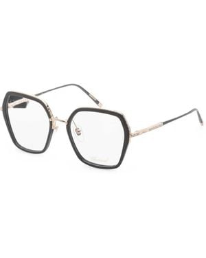 Chopard Crystal-Embellished Geometric-Frame Glasses - White