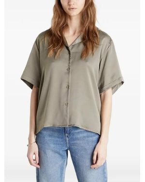 JJXX Short-Sleeved Satin Shirt - Gray