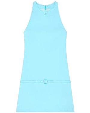 Courreges A-Line Belted Dress - Blue