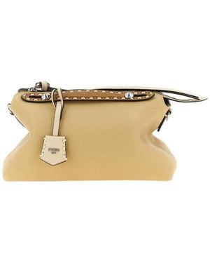 Fendi Stud-Embellished Leather Tote Bag - Metallic