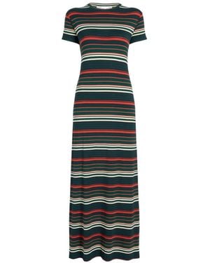 Proenza Schouler Noelle Striped Jersey Maxi Dress - White