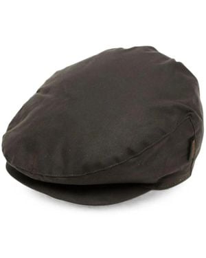 Barbour Cheviot Waxed Flat Cap - Gray