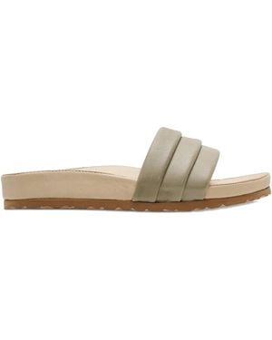 Bloc B. Tanya Padded Leather Slides - White