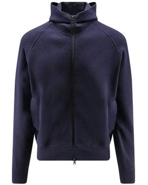 Stone Island Logo-Patch Zip-Up Hoodie - Blau