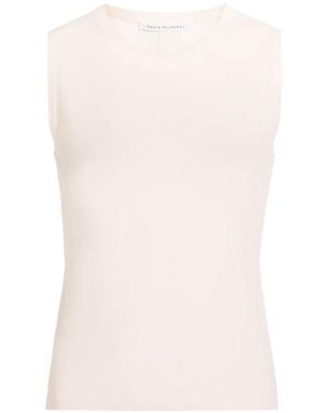 Maria McManus Button-Back Sleeveless Tank Top - White