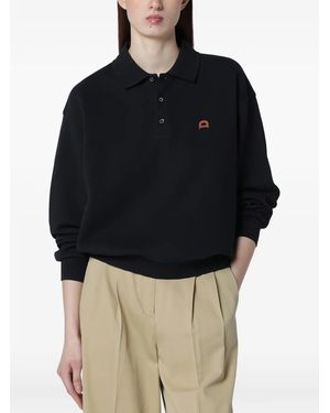 DUNST Poloshirt Mit Logo-Patch - Schwarz