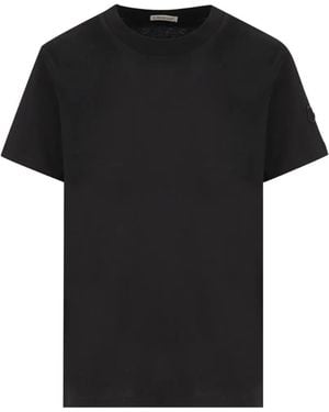 Moncler Logo-Embroidered T-Shirt - Black
