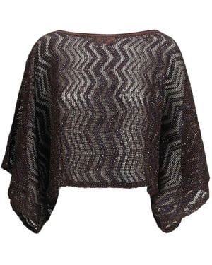 Missoni Bluse Mit Zickzackmuster - Schwarz