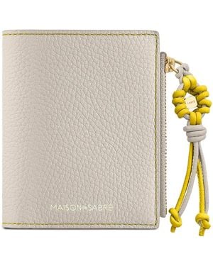 Maison De Sabre Cartera Plegable De Piel - Blanco