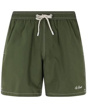 MC2 Saint Barth Patmos Contrast-Stitch Swim Shorts - Green