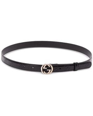 Gucci Interlocking-G Leather Belt - White