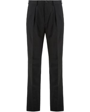 Slowear Pleated Cotton Pants - Black