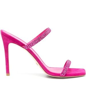 Stuart Weitzman Aleena Royale Suede Sandals - Pink