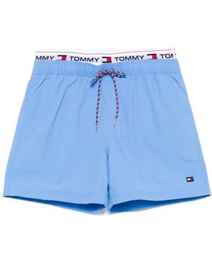 Tommy Hilfiger Logo-Band Swim Shorts - Blue