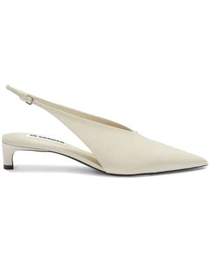 Jil Sander スリングバック パンプス - ホワイト