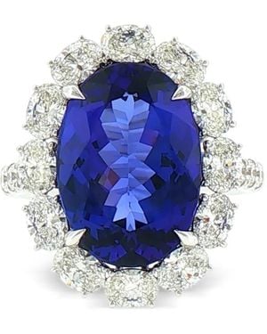 HYT Jewelry Tanzanite And Diamond Ring - Blue