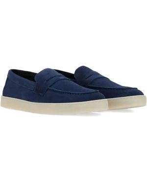 Canali Suede Slip-On Trainers - Blue